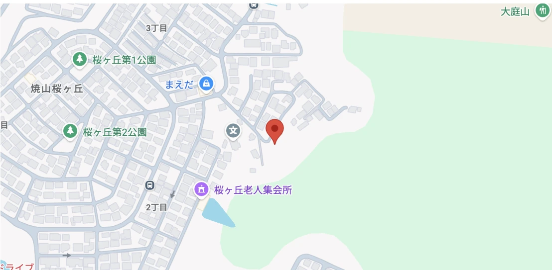 本社所在地:広島県呉市焼山桜ヶ丘3丁目10-17の周辺地図
